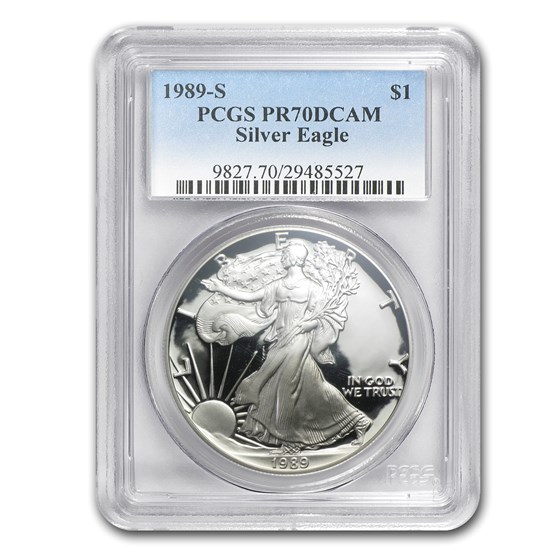 1989-S Proof Silver American Eagle PR-70 PCGS 1989-S Proof Silver American Eagle PR-70 PCGS